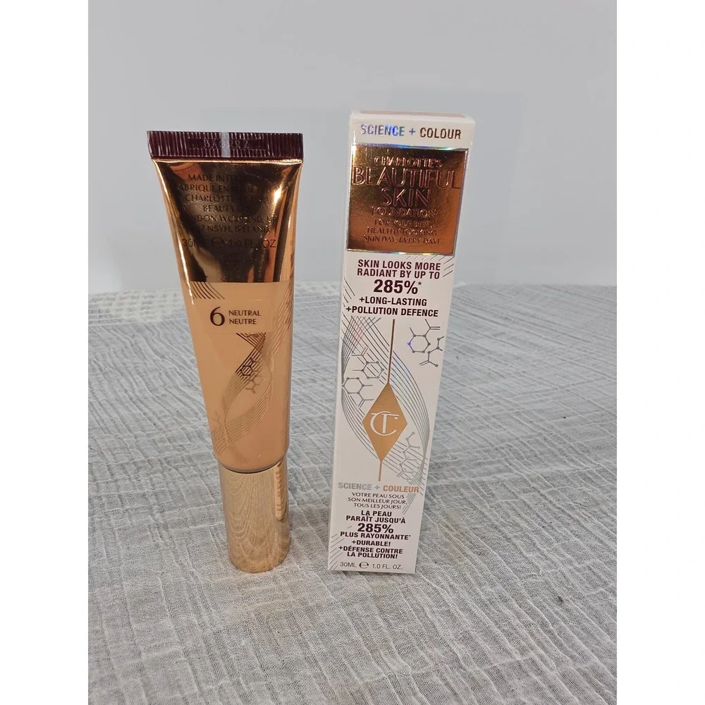 Charlotte Tilbury Beautiful Skin Foundation 6 Neutral 30ml Medium Coverage